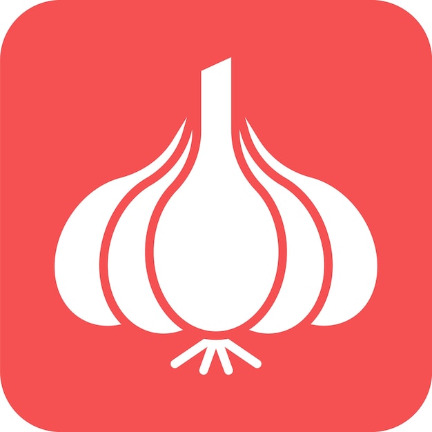 Diseño vectorial de estilo de icono de ajo