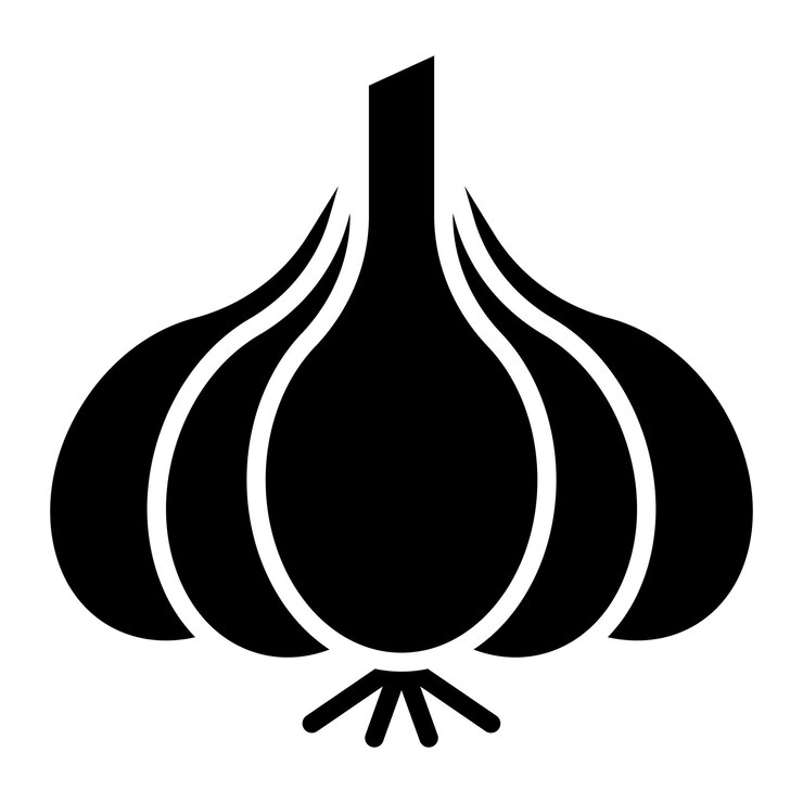 Vector diseño vectorial de estilo de icono de ajo