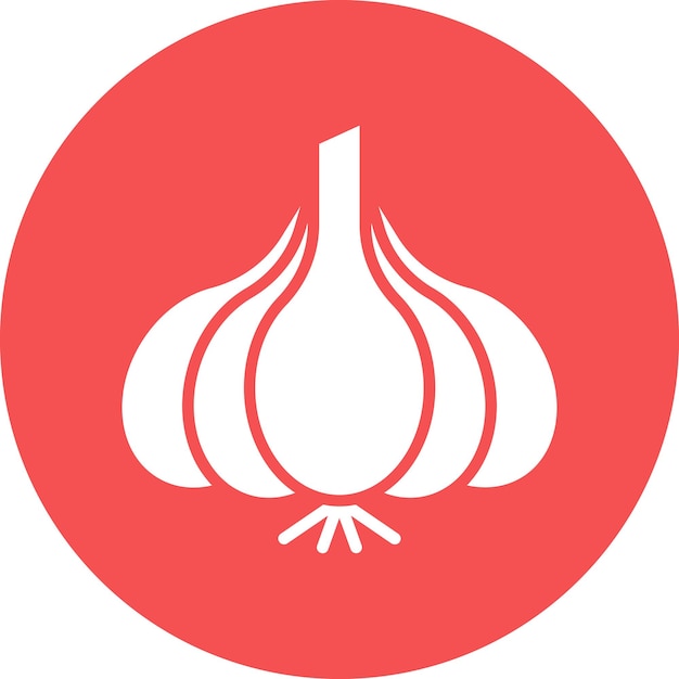 Diseño vectorial de estilo de icono de ajo