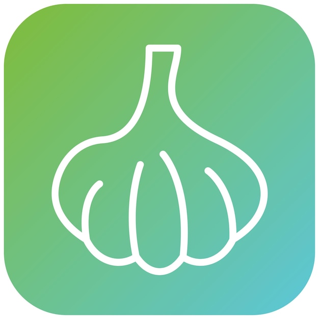 Diseño vectorial de estilo de icono de ajo
