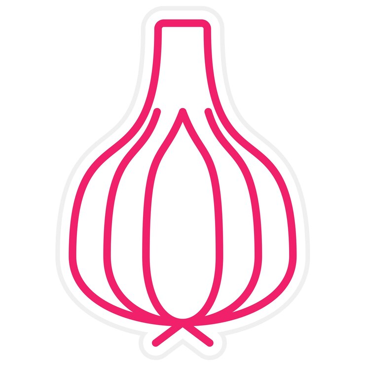 Vector diseño vectorial de estilo de icono de ajo