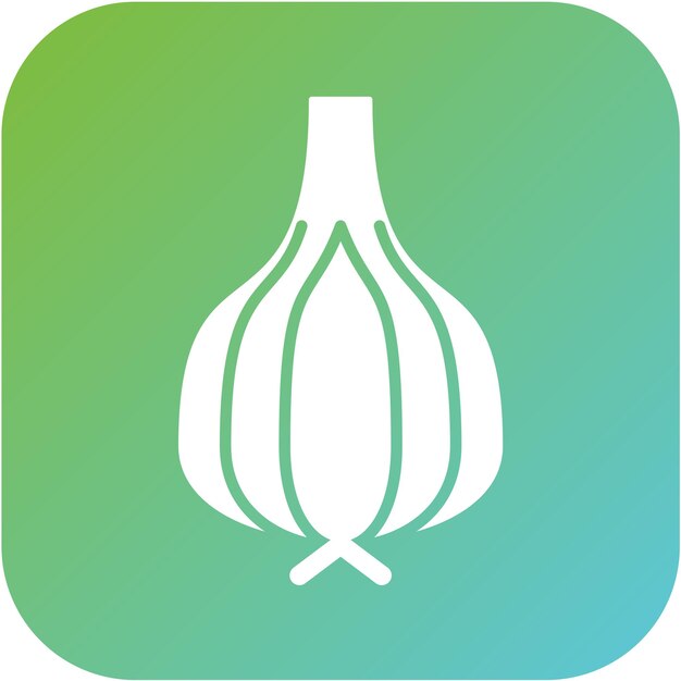 Diseño vectorial de estilo de icono de ajo