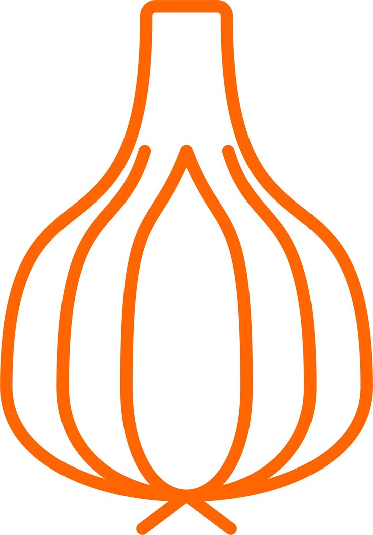 Vector diseño vectorial de estilo de icono de ajo