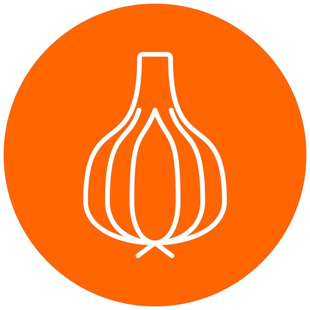 Diseño vectorial de estilo de icono de ajo