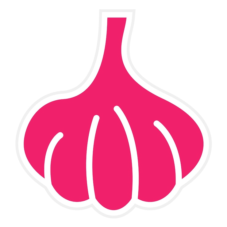 Vector diseño vectorial de estilo de icono de ajo