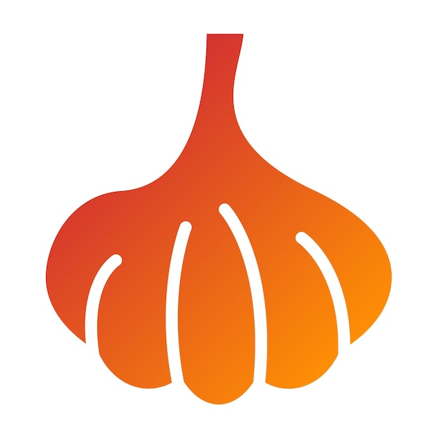 Diseño vectorial de estilo de icono de ajo