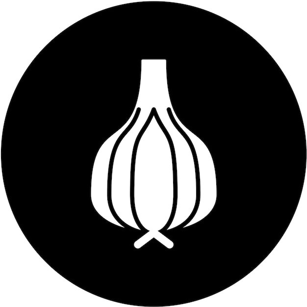 Diseño vectorial de estilo de icono de ajo