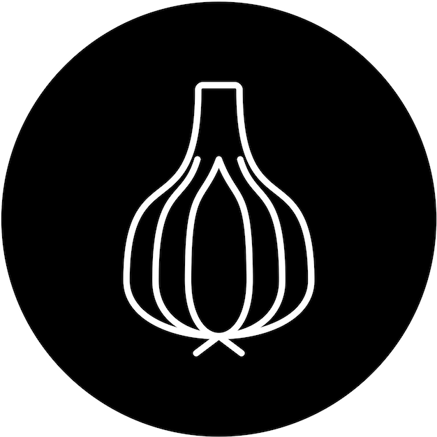 Diseño vectorial de estilo de icono de ajo
