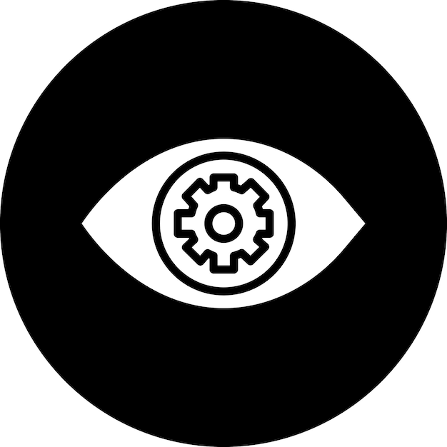 Diseño vectorial Estilo del icono de ajuste de ojos
