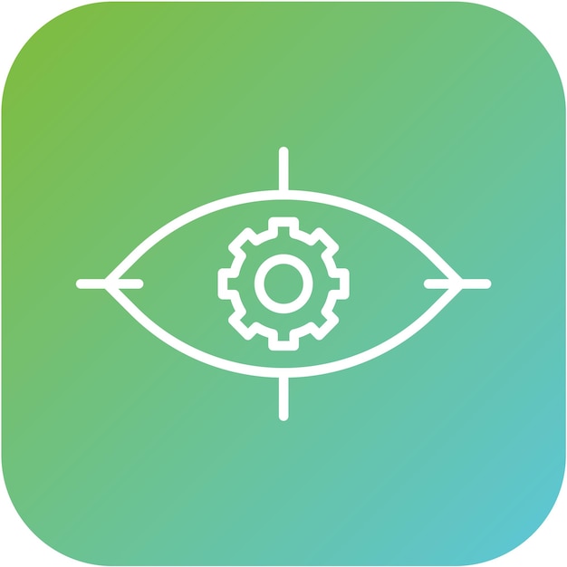 Diseño vectorial Estilo del icono de ajuste de ojos