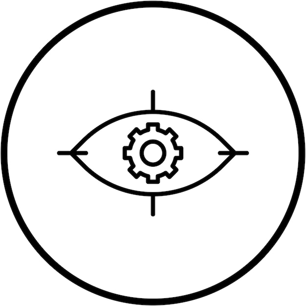 Diseño vectorial Estilo del icono de ajuste de ojos