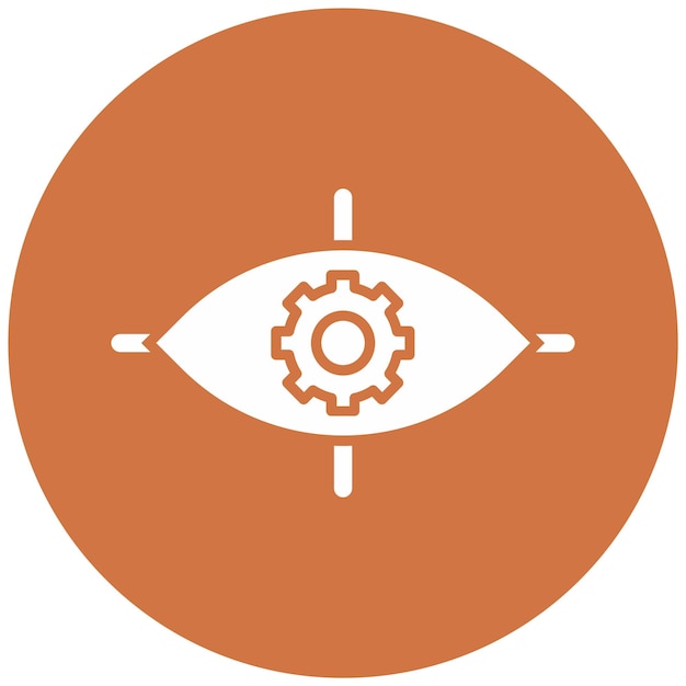 Diseño vectorial Estilo del icono de ajuste de ojos