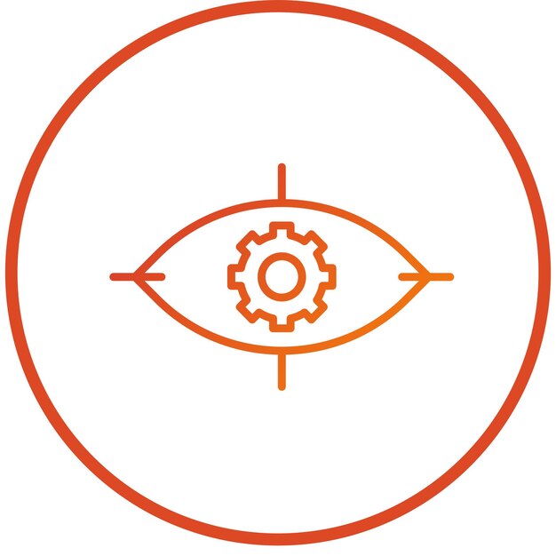 Diseño vectorial Estilo del icono de ajuste de ojos