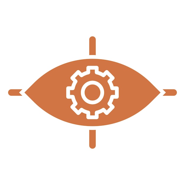 Diseño vectorial Estilo del icono de ajuste de ojos