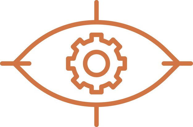 Diseño vectorial Estilo del icono de ajuste de ojos
