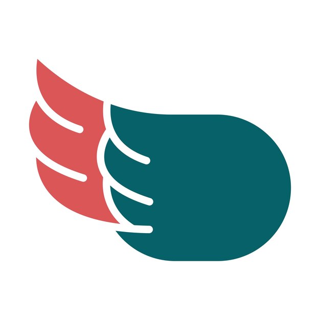 Diseño vectorial Estilo del icono del ala izquierda