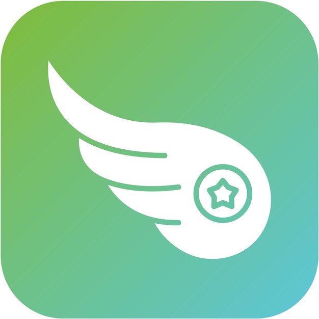 Diseño vectorial Estilo del icono del ala izquierda