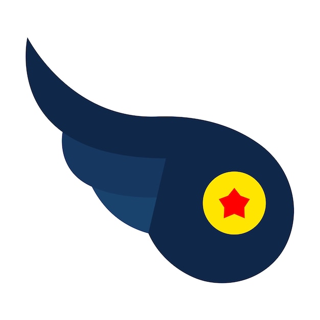 Diseño vectorial Estilo del icono del ala izquierda