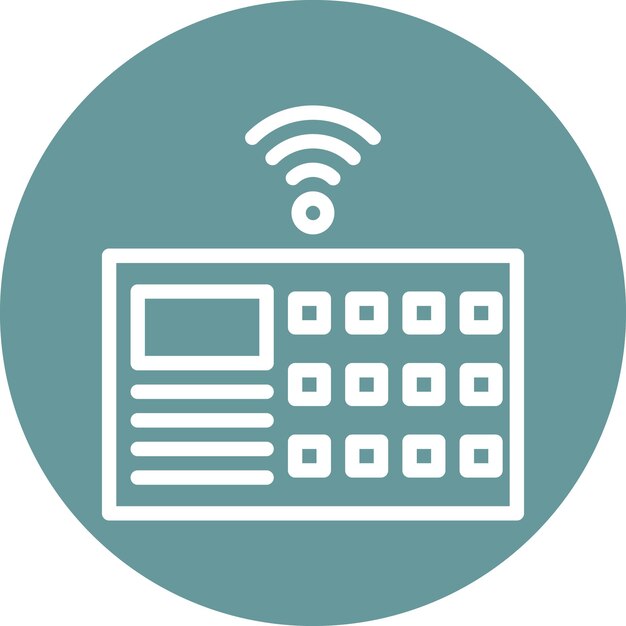 Diseño vectorial de estilo de icono de alarma contra robadores