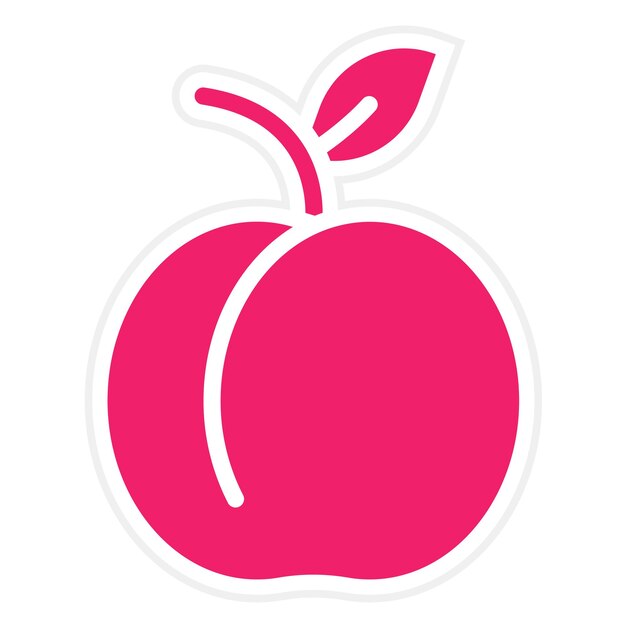 Diseño vectorial Estilo del icono del albaricoque