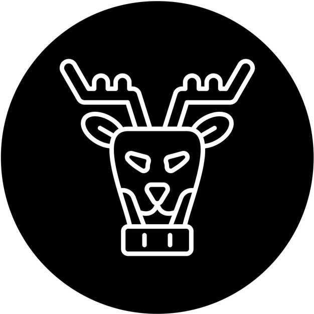 Diseño vectorial Estilo del icono de alce