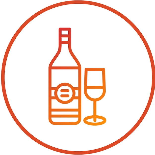 Diseño vectorial de estilo de icono de alcohol