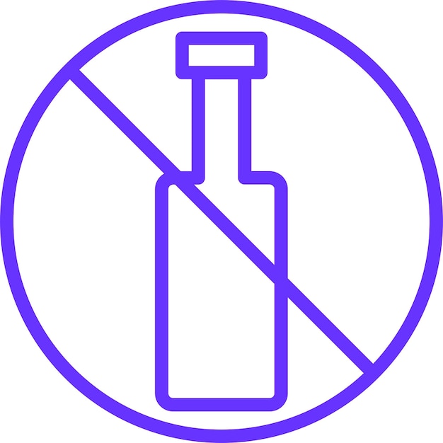Diseño vectorial sin estilo de icono de alcohol