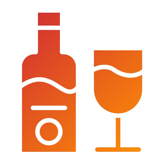Diseño vectorial Estilo de icono alcohólico
