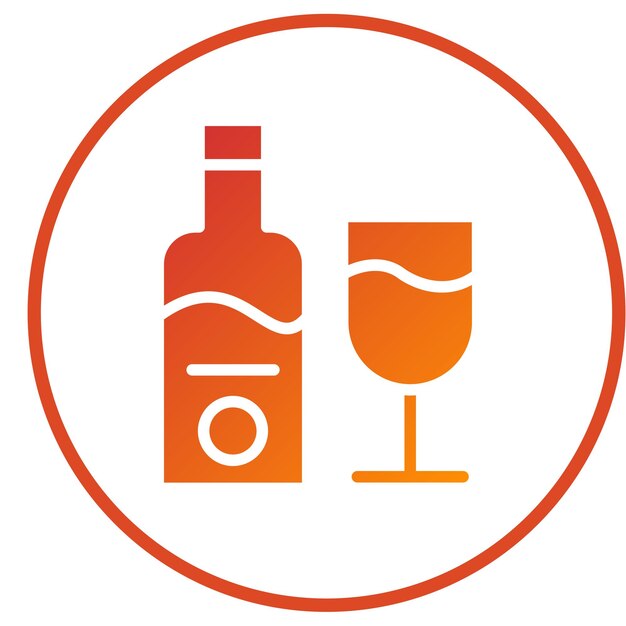 Diseño vectorial Estilo de icono alcohólico