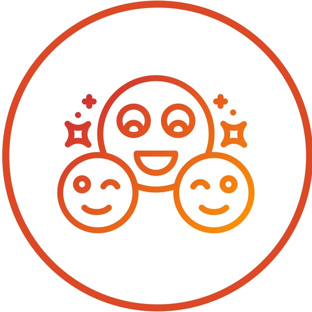 Diseño vectorial Estilo de icono alegre