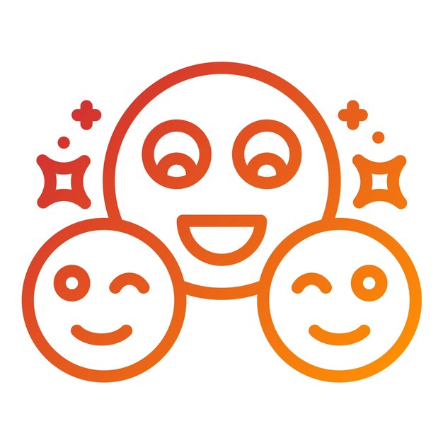 Diseño vectorial Estilo de icono alegre