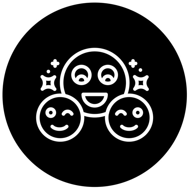 Diseño vectorial Estilo de icono alegre