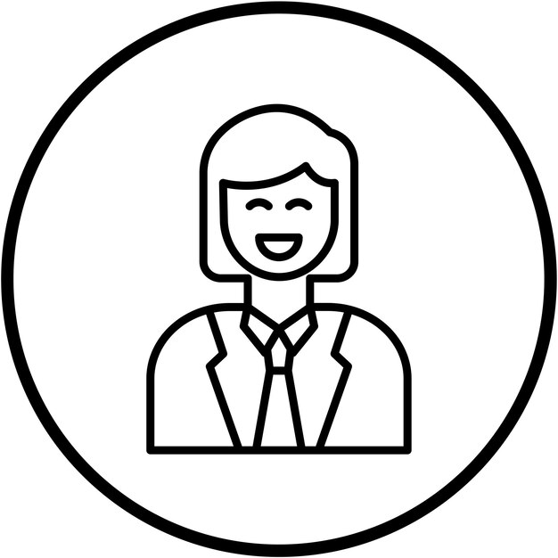 Diseño vectorial de estilo de icono alegre
