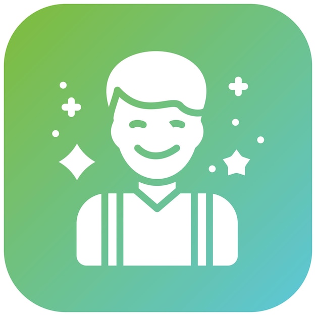 Diseño vectorial de estilo de icono alegre