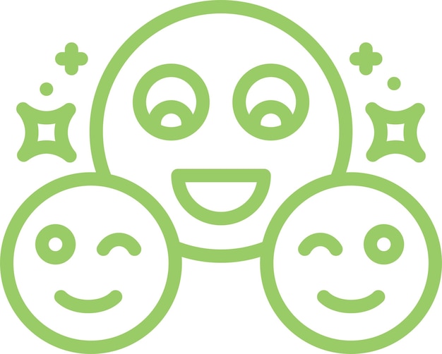 Diseño vectorial Estilo de icono alegre