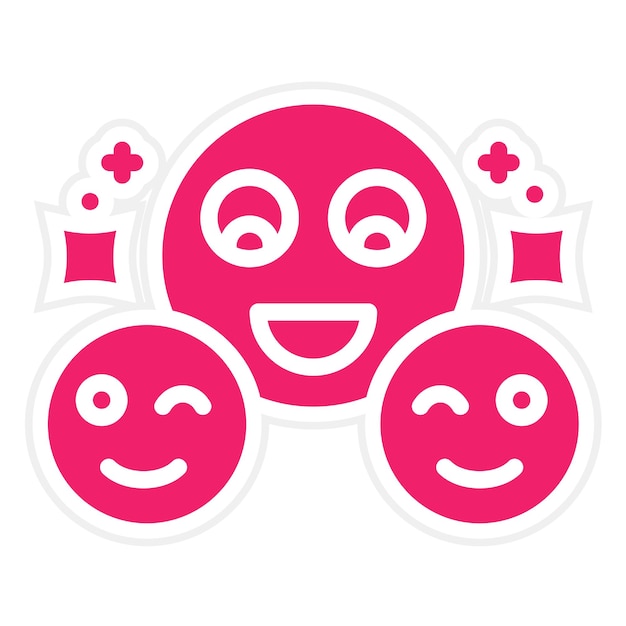 Diseño vectorial Estilo de icono alegre