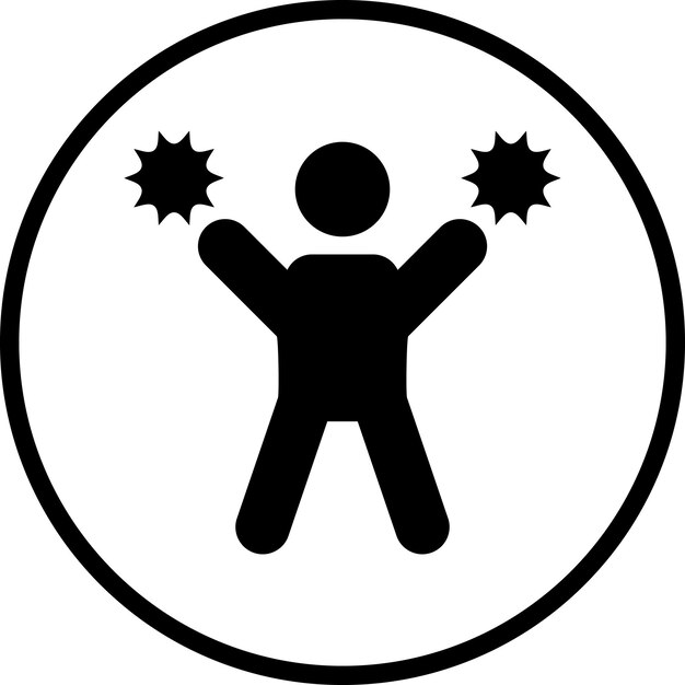 Diseño vectorial de estilo de icono de alegría
