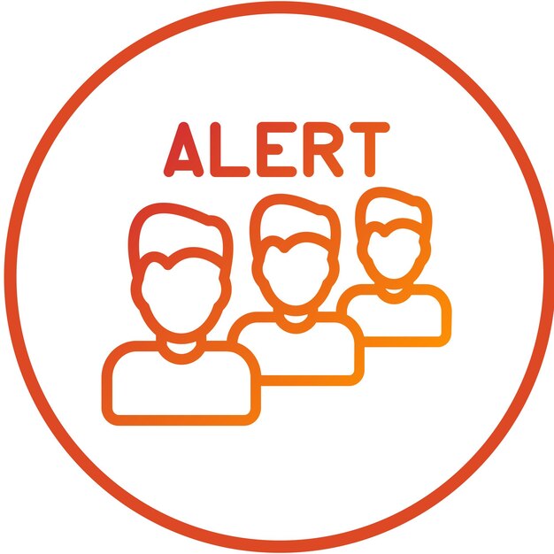 Diseño vectorial Estilo del icono de alerta de cola