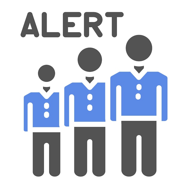 Diseño vectorial Estilo del icono de alerta de cola