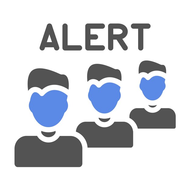 Diseño vectorial Estilo del icono de alerta de cola