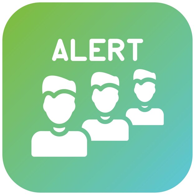 Diseño vectorial Estilo del icono de alerta de cola