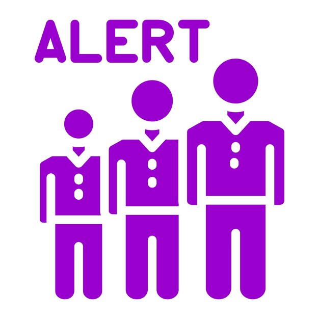 Diseño vectorial Estilo del icono de alerta de cola