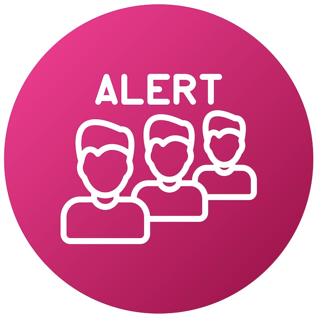 Diseño vectorial Estilo del icono de alerta de cola