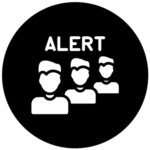 Diseño vectorial Estilo del icono de alerta de cola