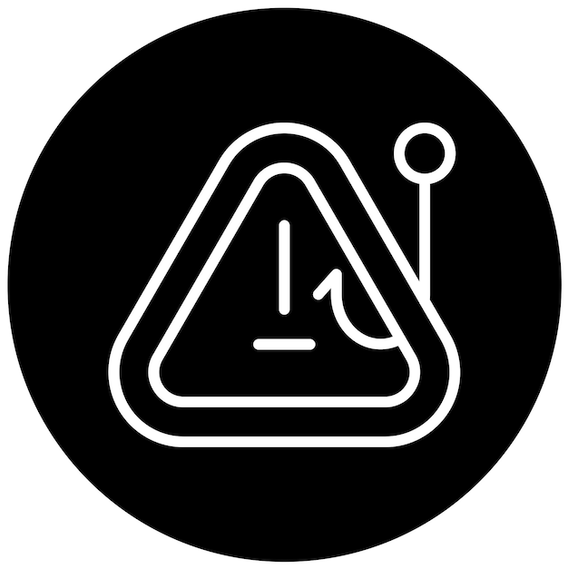Diseño vectorial del estilo del icono de alerta de phishing