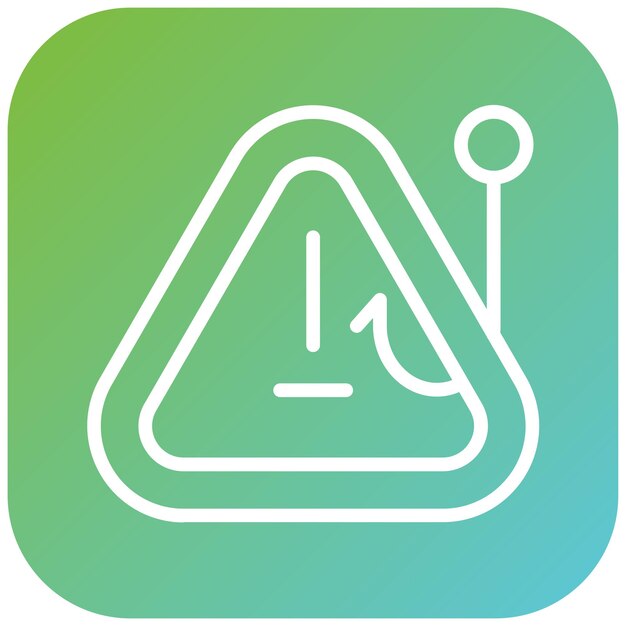 Diseño vectorial del estilo del icono de alerta de phishing