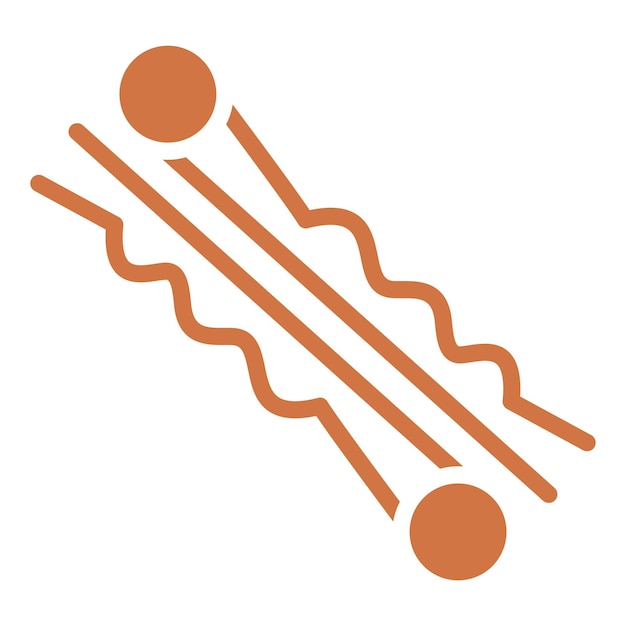 Diseño vectorial del estilo del icono del alfiler del cabello