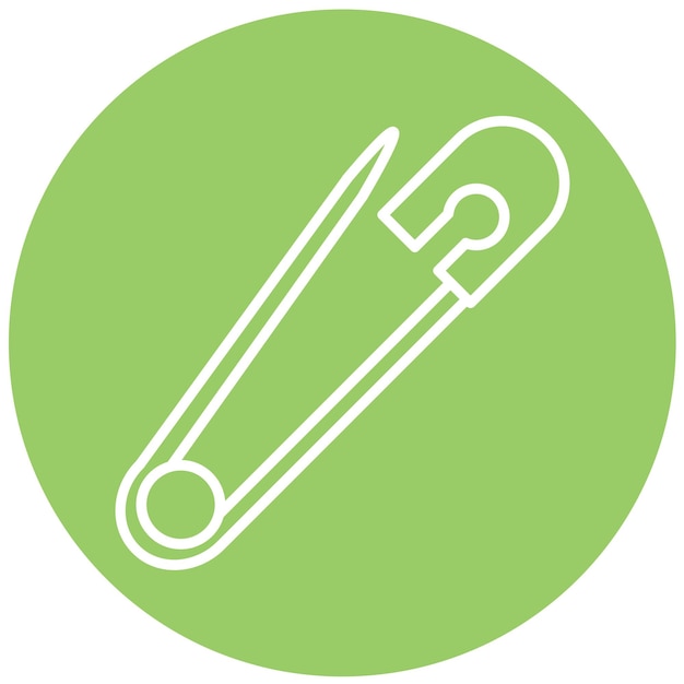 Diseño vectorial Estilo del icono del alfiler de seguridad