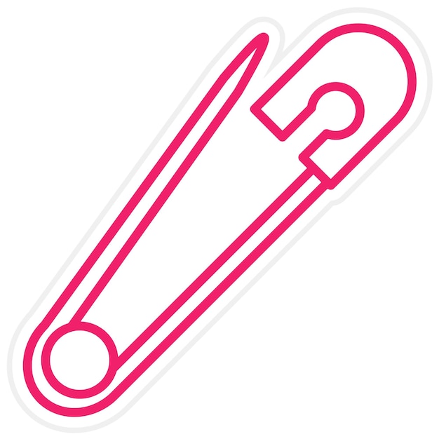 Diseño vectorial Estilo del icono del alfiler de seguridad