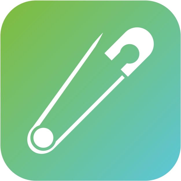 Diseño vectorial Estilo del icono del alfiler de seguridad